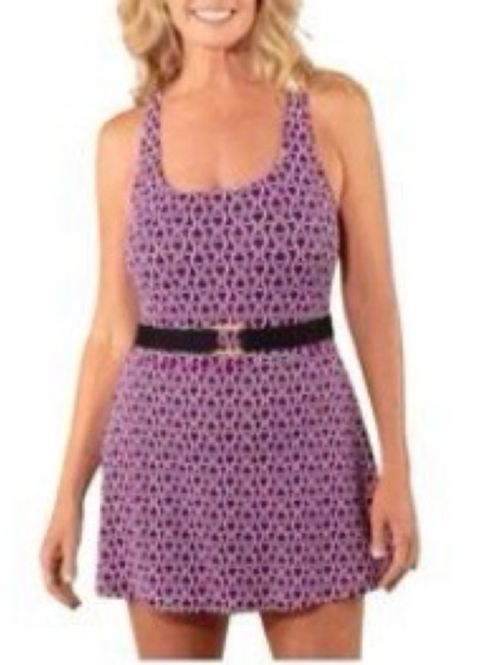 Lands End Belted Swim Dress NEW!!